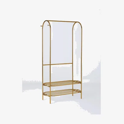 John Lewis John Lewis Curved Metal Clothes Rail, Gold