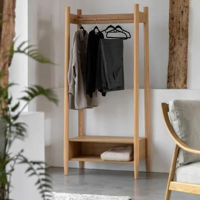 La Redoute Hale Natural Oak Open Wardrobe