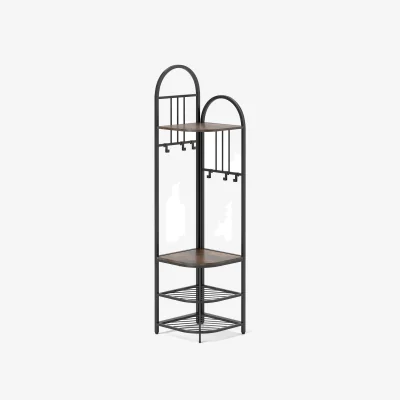 The Range Freestanding Tall Entryway Clothes Rack - Brown