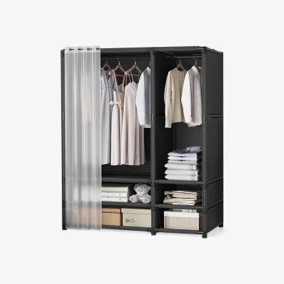 The Range Industrial Heavy Duty Metal Open Wardrobe With Shelves And Drawers - Brown