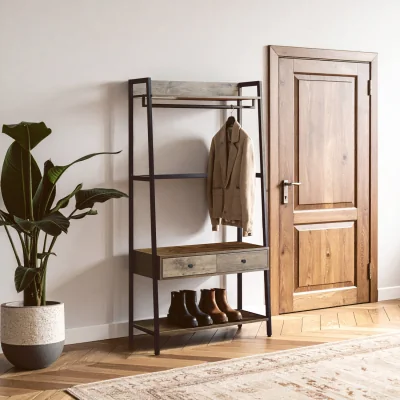 The Range Bradbury Dark Oak Effect Open Wardrobe - Black