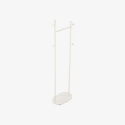 The Range Freestanding Clothes Rack with Marble Effect Base - White