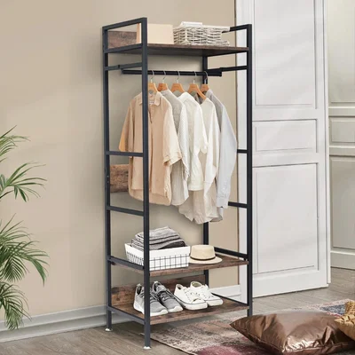The Range Clothes Rack With Shoe Shelf - Black and Brown