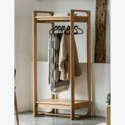 Rose & Grey Albie Minimalist Wooden Clothes Rail