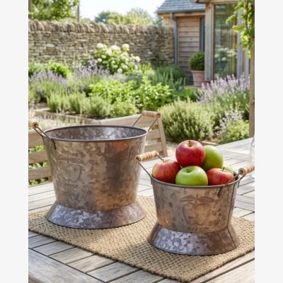 Dibor Set of 2 Country Garden Storage Buckets