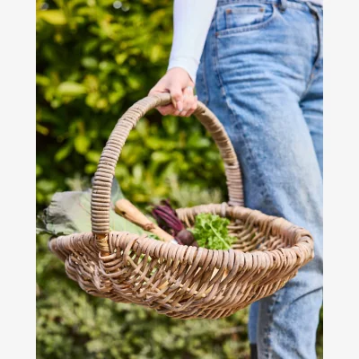 Dibor Round Wicker Harvest Trug