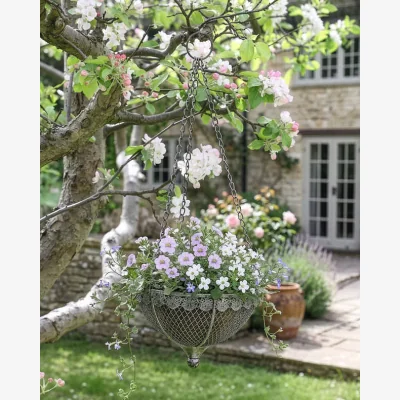 Dibor Vintage Ornate Hanging Basket