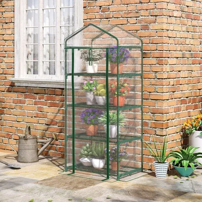The Range Portable 4-Tier Mini Greenhouse Plant Grow House Clear - Transparent