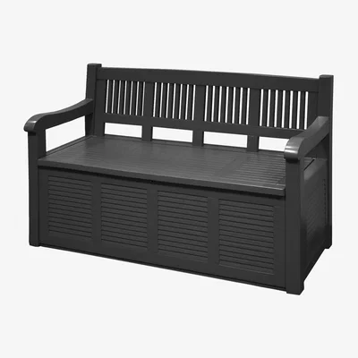 The Range Outdoor Garden Seat Bench Storage Box 280L - Anthracite Dark Grey