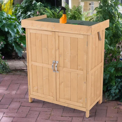 The Range Outdoor Garden Storage Shed  - Burlywood