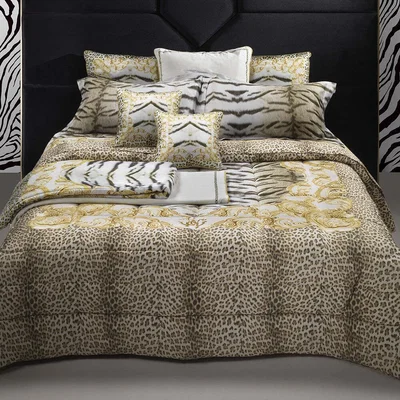 Amara Roberto Cavalli - Tiger Frame Bed Set - Gold - Super King