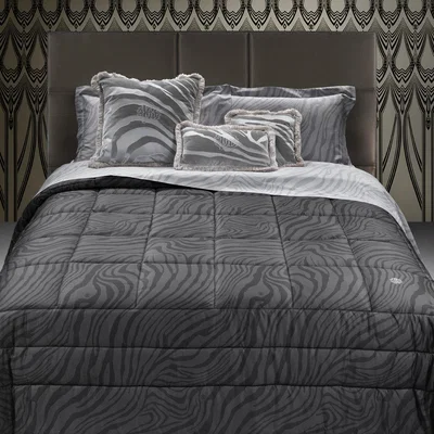 Amara Roberto Cavalli - Limited Edition Macro Zebrage Bed Set - Grey - Super King