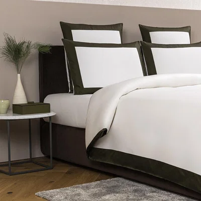 Amara Frette - Bold Duvet Set - Super King - Milk/Aloe