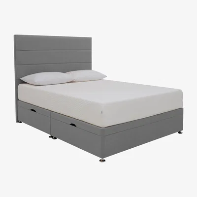 Furniture Village TEMPUR - Cloud Prime Side Ottoman Divan Set - Super King - Grey