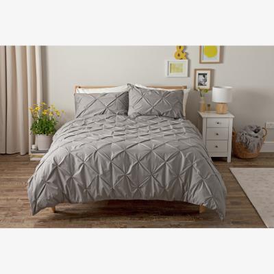 Habitat Habitat Hadley Pintuck Grey Bedding Set - Superking