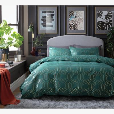 Habitat Habitat Geo Jacquard Teal Bedding Set - Superking