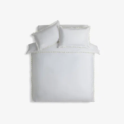 Habitat Habitat Pure Cotton Scallop White Bedding Set - Superking