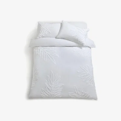 Habitat Habitat Tufted Leaf Reversible Bedding Set - Superking