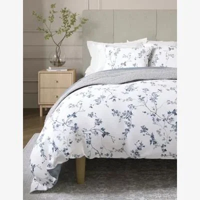 Marks & Spencer M&S Trailing Cherry Blossom Sateen Bedding Set - 6FT - Blue Mix, Blue Mix