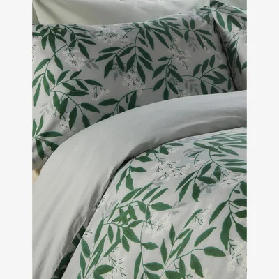 Marks & Spencer Laura Ashley Pure Cotton Sateen Greendale Bedding Set - 6FT - Sage Green, Sage Green