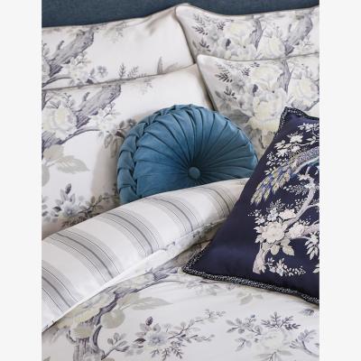 Marks & Spencer Laura Ashley Pure Cotton Sateen Belvedere Bedding Set - 6FT - Midnight, Midnight,Duck Egg