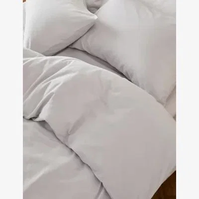 Marks & Spencer M&S Pure Brushed Cotton Bedding Set - 6FT - Silver Grey, Silver Grey,Blush,Grey Marl,Midnight Navy,Sage,Chambray,Seafoam,White,Duck Egg,Sand,Charcoal,Biscuit