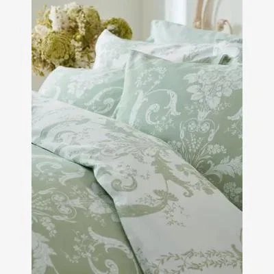 Marks & Spencer Laura Ashley Pure Cotton Sateen Josette Bedding Set - 6FT - Fresh Green, Fresh Green,Duck Egg