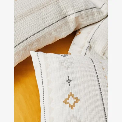 Marks & Spencer M&S X Fired Earth Casablanca Collection Poste Jacquard Bedding Set - 6FT - Natural Mix, Natural Mix