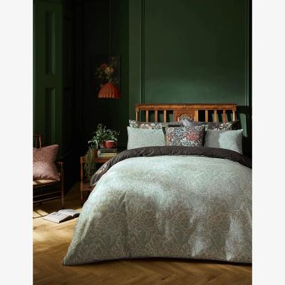 Marks & Spencer William Morris At Home Pure Cotton Sateen Compton Bedding Set - 6FT - Charcoal Mix, Charcoal Mix
