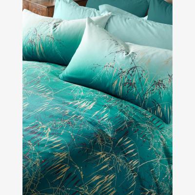 Marks & Spencer Clarissa Hulse Pure Cotton Sateen Meadowgrass Bedding Set - 6FT - Teal, Teal
