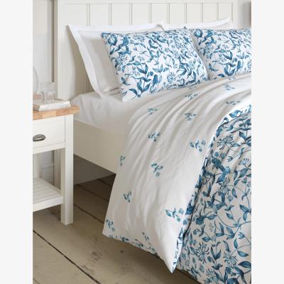 Marks & Spencer M&S Pure Cotton Trailing Leaf Bedding Set - 6FT - Blue Mix, Blue Mix