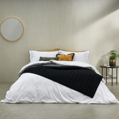 Made.com Hylia Washed Cotton Satin Duvet Cover + 2 Pillowcases, Super King, White