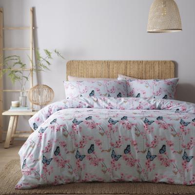 The Range Butterfly Garden Duvet Set - Pink / Superking