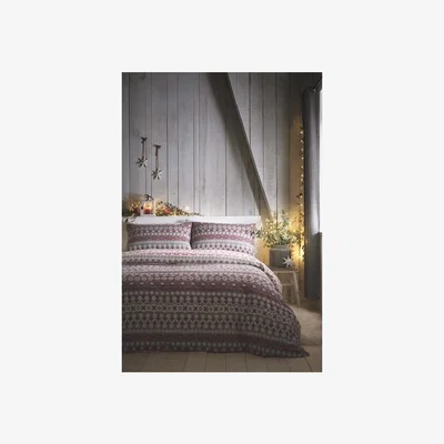 The Range Fairisle Duvet Cover and Pillowcase Set  - Super King