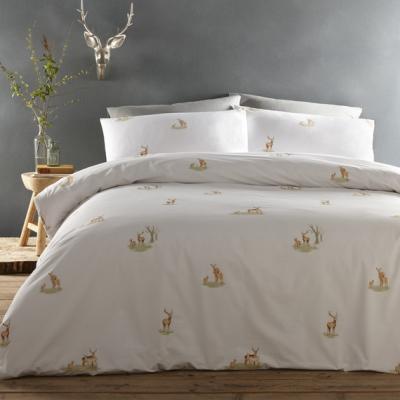The Range Deer Duvet Set - White / Super King / Superking
