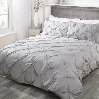 The Range Balmoral Cotton Rich Duvet And Pillow Case Set - Silver / Superking