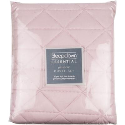 The Range Pinsonic Duvet Cover and Pillowcase Set - Blush / Superking