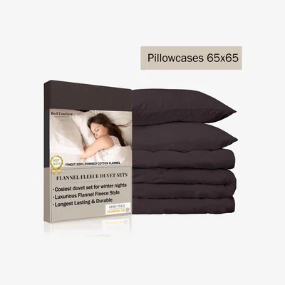The Range Bed Couture Flannel Duvet Set with pillowcases 65x65cm - Anthracite / King / Superking