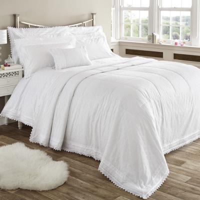 The Range Balmoral Duvet Cover and Pillowcase Set - White / Super King