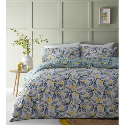 The Range Lemon Tree Duvet Cover and Pillowcase Set - Green / Superking