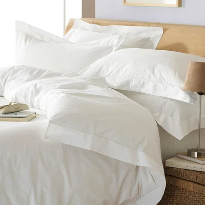 The Range Border Panel Duvet Cover Set - White / Superking