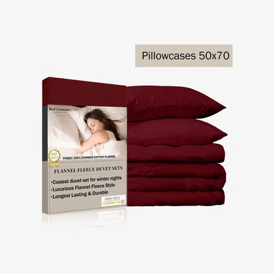 The Range Bed Couture Flannel Duvet Set with Pillowcases 50x70cm - Chesnut / King / Superking