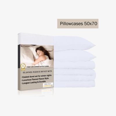The Range Bed Couture Flannel Duvet Set with Pillowcases 50x70cm - White / Superking / King