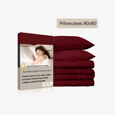 The Range Bed Couture Flannel Duvet Set with Pillowcases 80x80cm - Chesnut / Superking / King