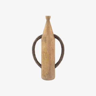 Amara Global Explorer - Wooden Bottle Object with Carved Handles