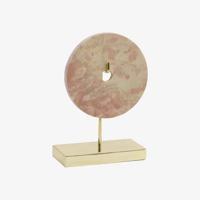Amara Light & Living - Bayon Marble Ornament - Pink/Gold