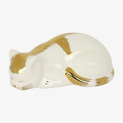Amara Gold/White Cat Ornament