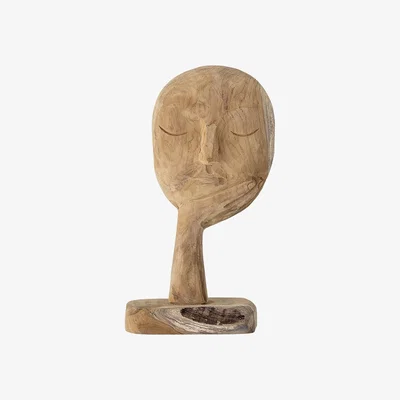 Amara Bloomingville - Recycled Wood Face Ornament