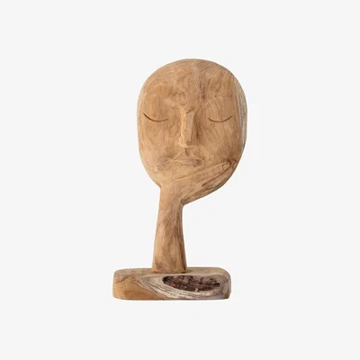 Amara Recycled Wood Face Ornament