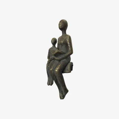 Amara & Child Bronze Pot Hanger Ornaments and Sculptures